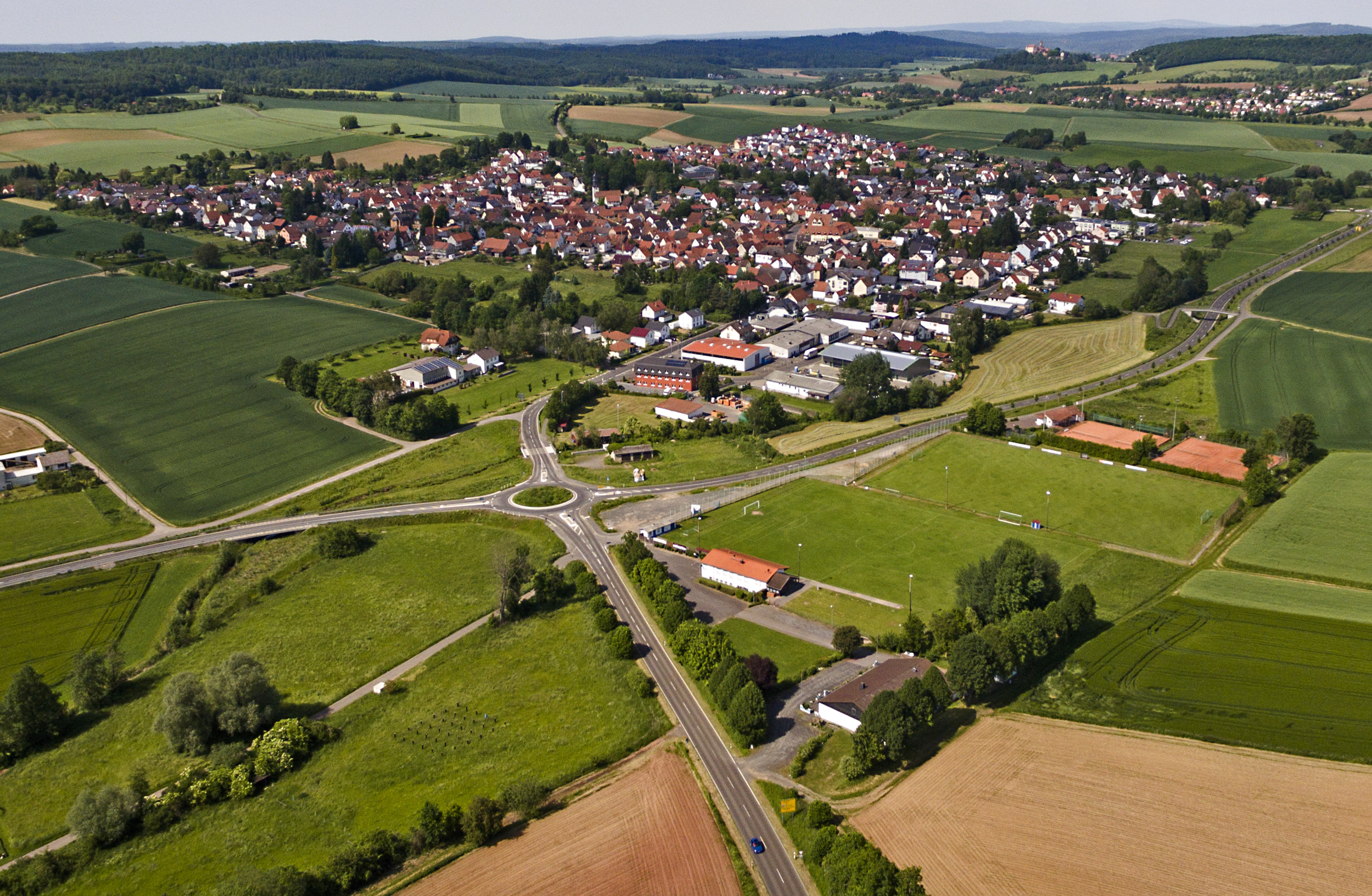 Panorama Fotografie der Ortschaft Ronneburg
