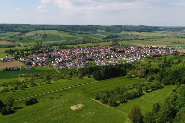 Panorama Fotografie der Ortschaft Glauburg